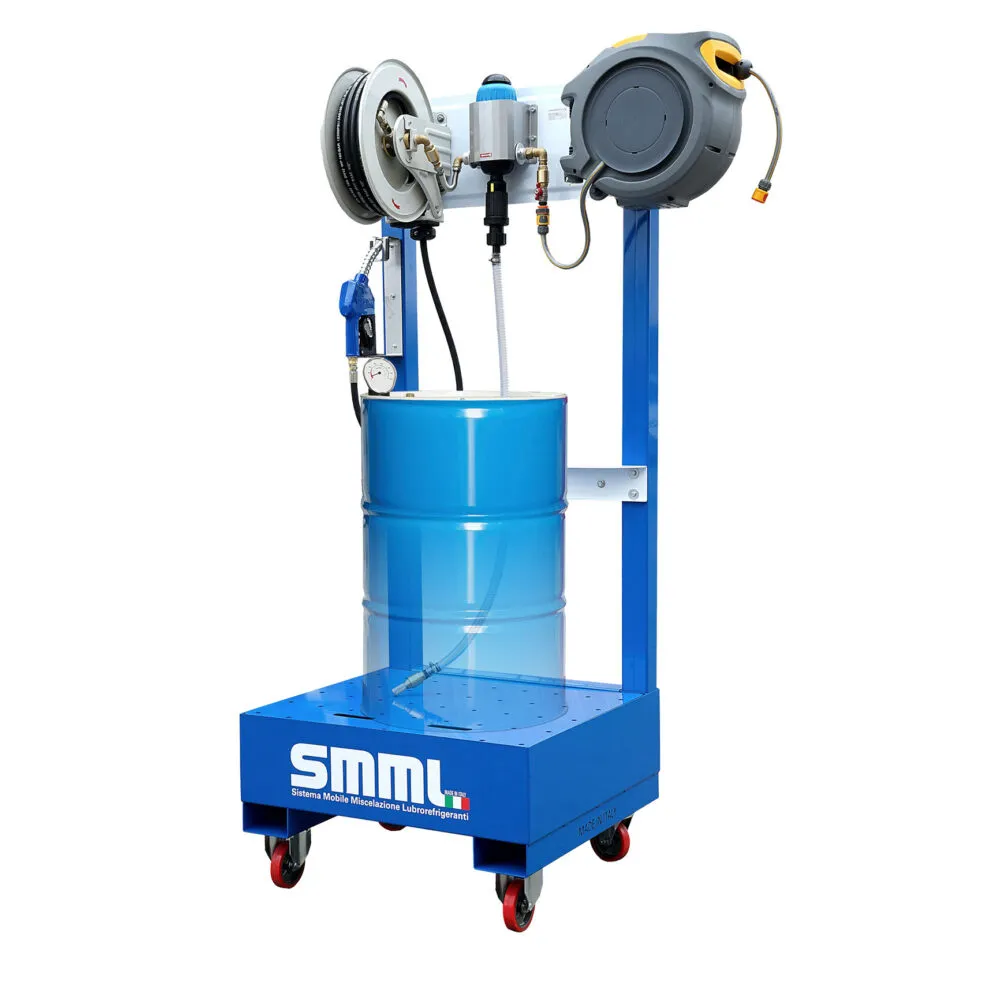 Système mélangeur-doseur mobile pour le remplissage et l'appoint d'émulsion SMML