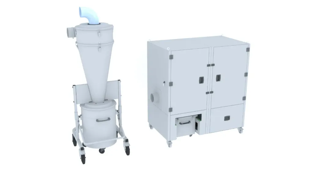 [FILTR-POLISS-1500] Absaug-/Filtrationssystem für die automatisierte Politur mit zwei CNC-Einheiten